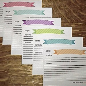 recipe cards