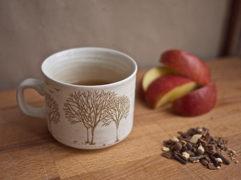 Hot Caramel Apple Cider from Kiwi and Peach {recipe}