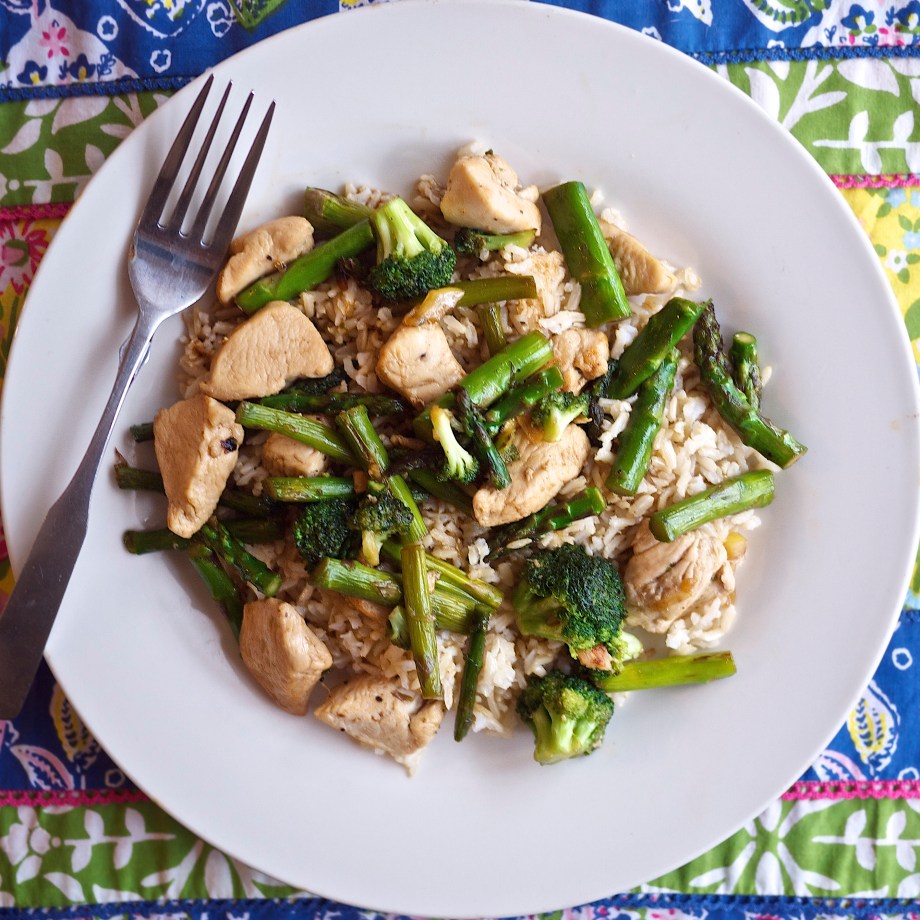 Lemony Chicken Rice with Spring Vegetables